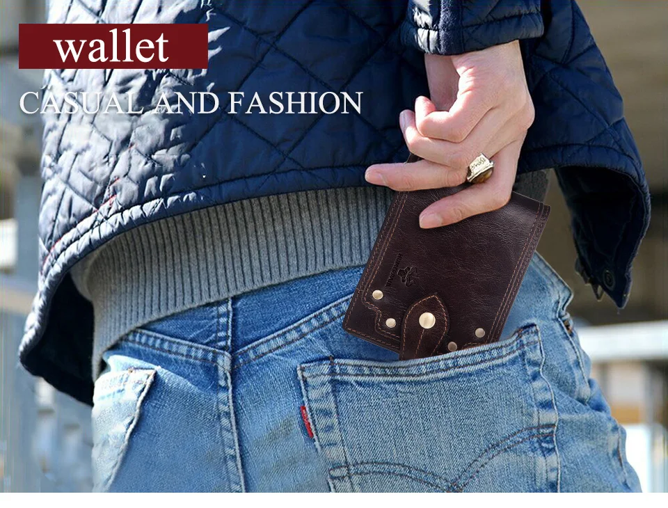 HUMERPAUL Luxuriöses 100 % echtes Leder-Geldbörse für Herren, schmal, minimalistisch, langlebig, mit Geldbörse, Münzfach, blockierendes Kreditkartenetui – Detail 1