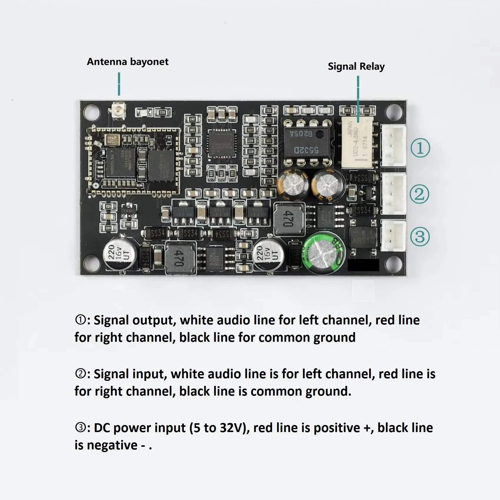 QCC5125 Bluetooth 5.1 Audio Converter Board QCC5125 ES9038Q2M HD DAC Decoder Board APTX HD/LDAC