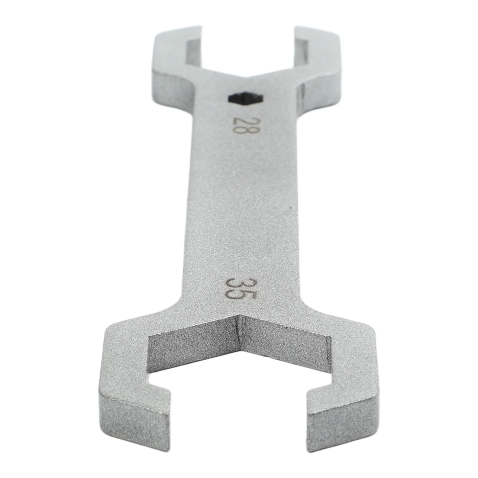 Silver Floor Heating Wrench 1-piece Molding Dual-size Wrench Thickened Handle Precision Plating Enhanced Anti-slip Grip