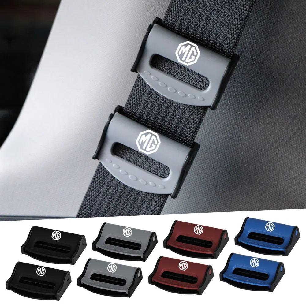

2/4pcs For Morris Garages Car Seat Belt Buckle Seatbelt Stopper Clip Adjusters To Relax Shoulder Neck Safety Strap Fixing Clamps