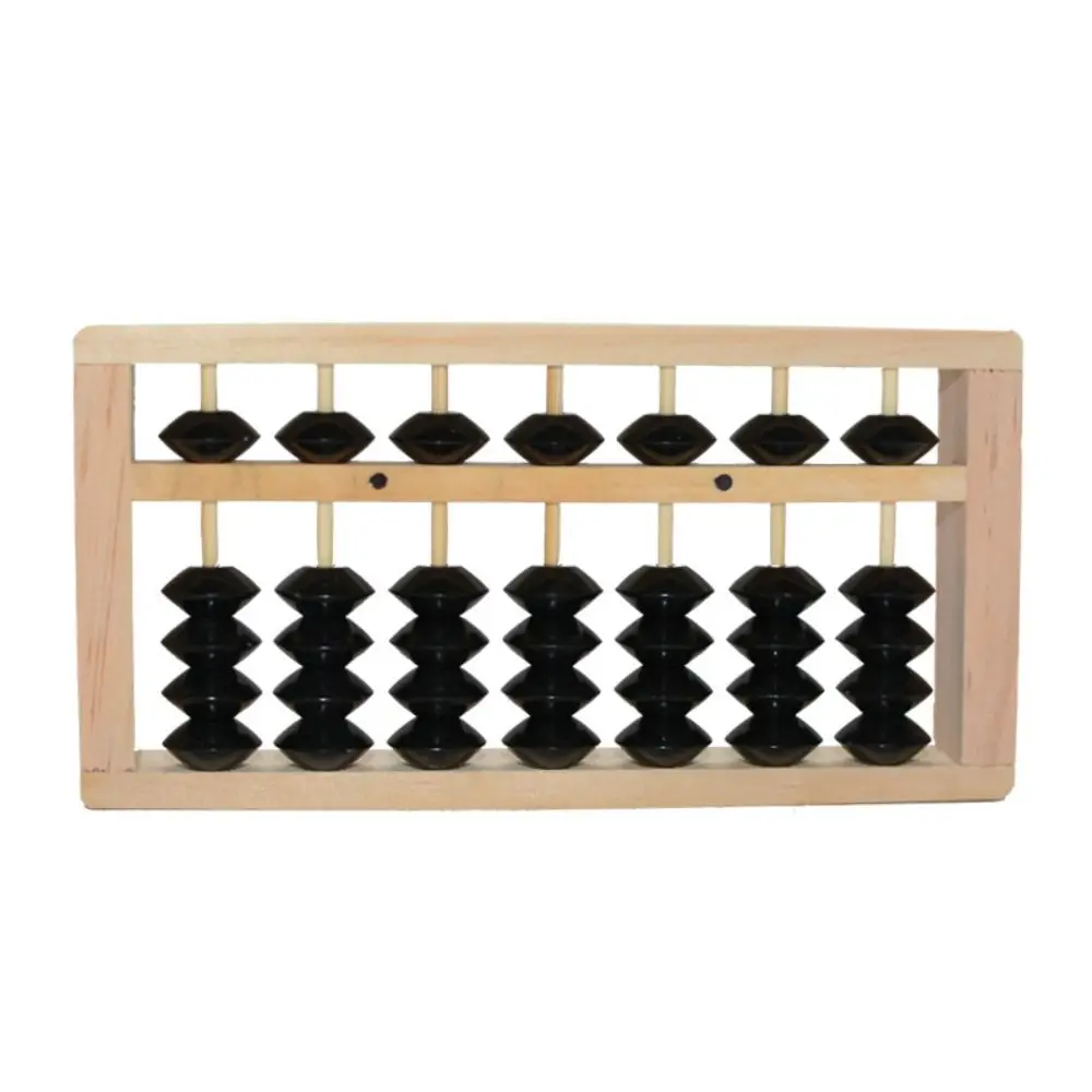 Montessori Plastic Plastic Abacus Multicolor Rectangle Calculation Rack 7 Digits Counting Abacus Early Math