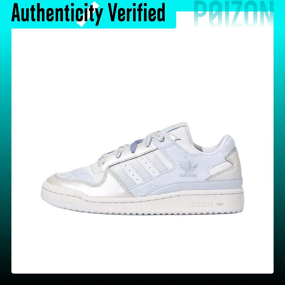 Adidas Originals FORUM Low top Skateboard Shoes Women's White Blue KZ7548