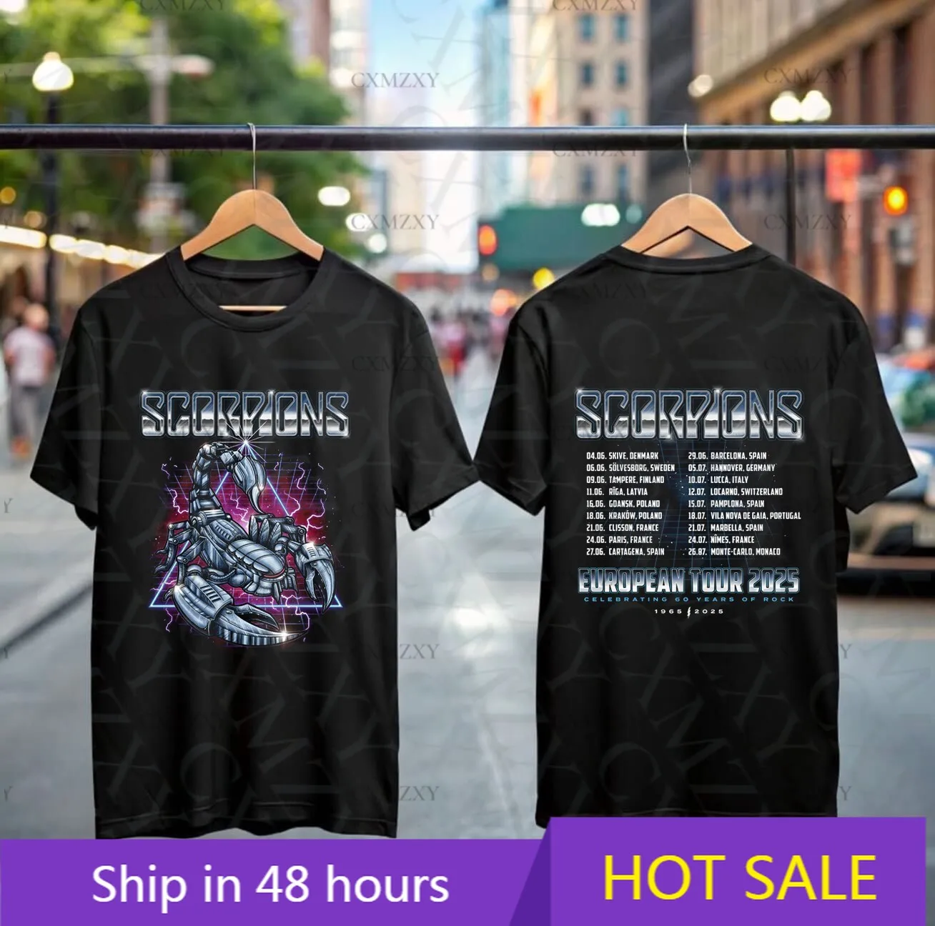 

Scorpion 60th Anniversary Tour 2025 100% Cotton T-Shirt Rock Band Tee Gift for Metal Fans