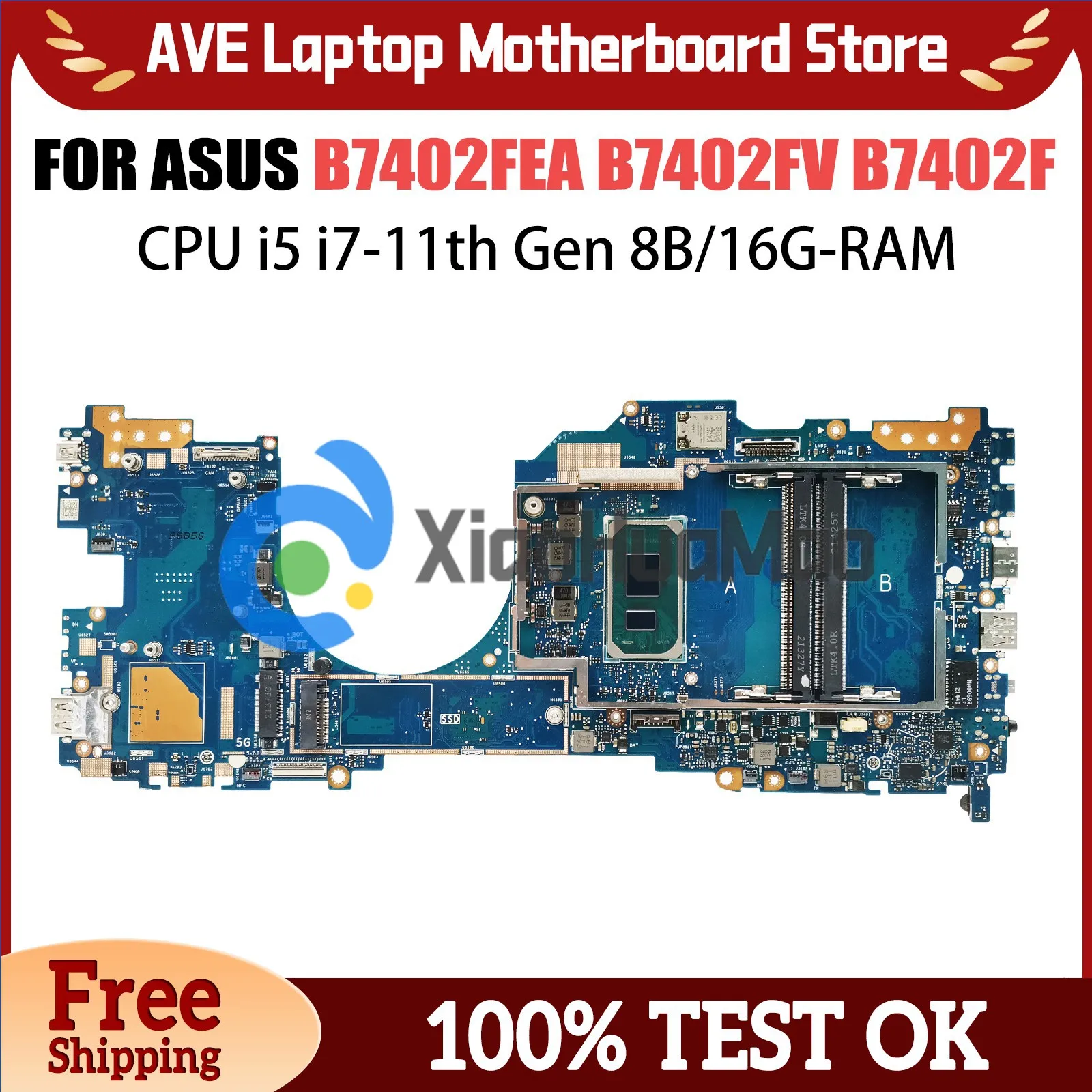 

B7402FEA Mainboard For ASUS ExpertBook B7 Flip B7402FV B7402F Laptop Motherboard With i5 i7 11th Gen CPU 8G 16G RAM