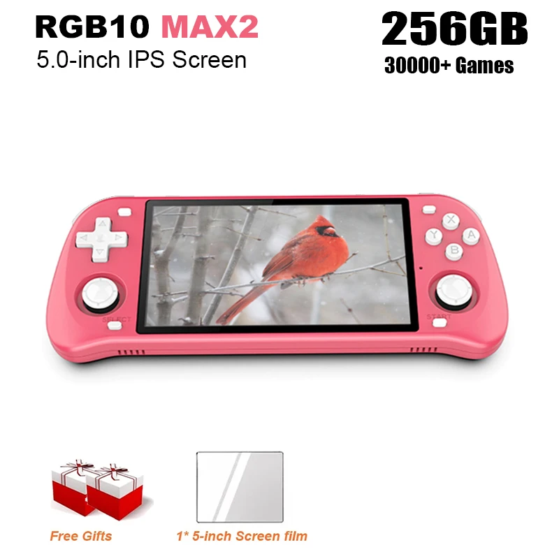 POWKIDDY RGB10 Max2 256G Retro Open Source System RGB10 max 2 Handheld Game Console RK3326 5.0-Inch IPS Screen 3D Rocker Gifit