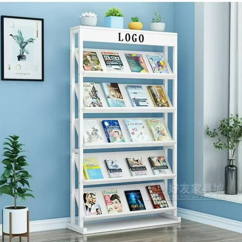 Factory Direct 2026 Bookshelf Bookshelf Office Newspaper Rack, Magazine Rack, Floor Shelf Advertising Information Rack Brochure