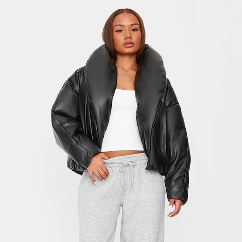 Cálido calle Sle Color puro Thiened algodón Jaet mujer Otoño Invierno Cardigan abrigo Q25TP296 transfronterizo Faionable