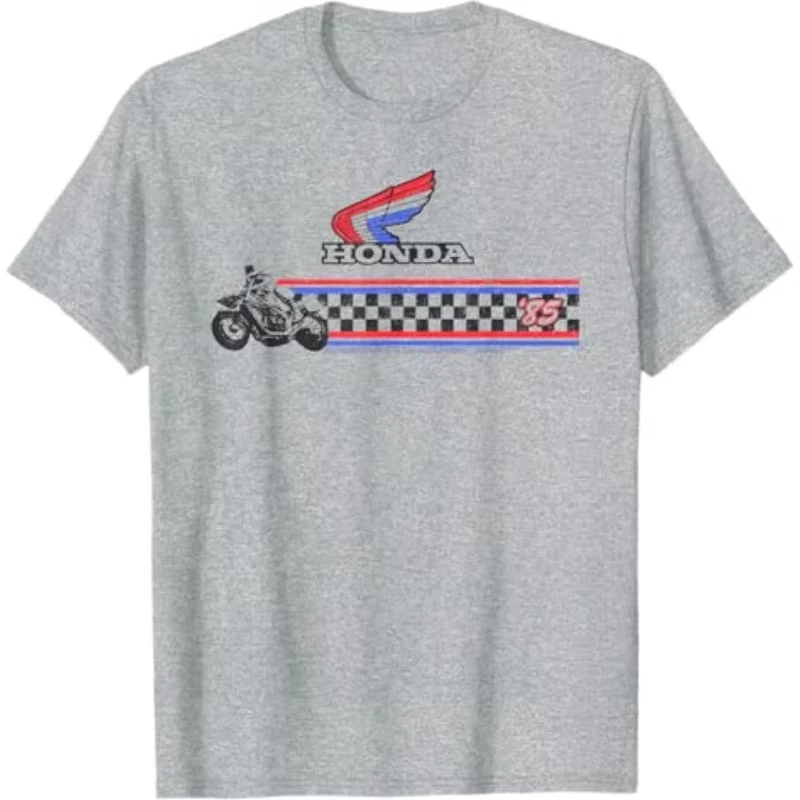 

Honda men's and women's T-shirts racing motorcycle cultural shirts summer new riding 1985 retro trend off-road short sleeves