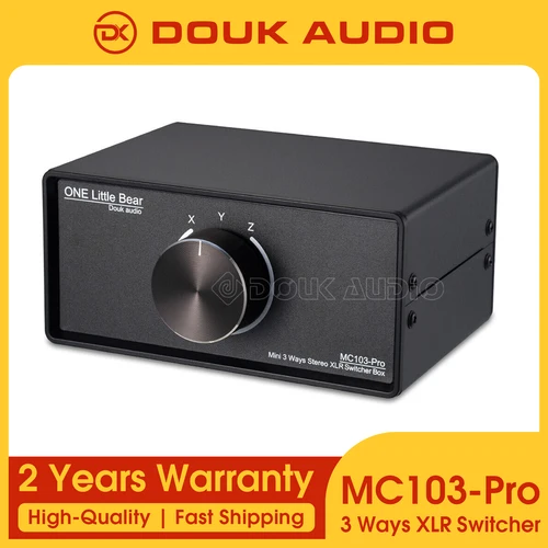 Douk Audio 1(3)-in-3(1)-out xlr symmetrischer Audio konverter Stereo passiver Wahlschalter