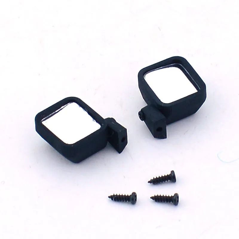 2pcs Metal Lens Rearview Mirror for 1/24 RC Crawler Car Axial SCX24 AXI00002 AXI00005 90081 JEEP Wrangler Upgrade Parts