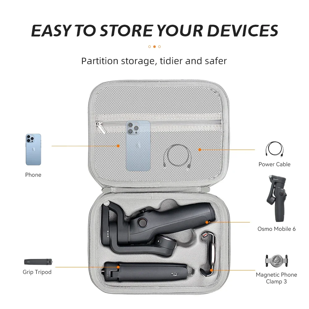 Portable Carrying Case for DJI Osmo Mobile 6 Box for DJI OM 6 Gimbal Stabilizer Accessories Handbags Splash-proof Shoulder Bag