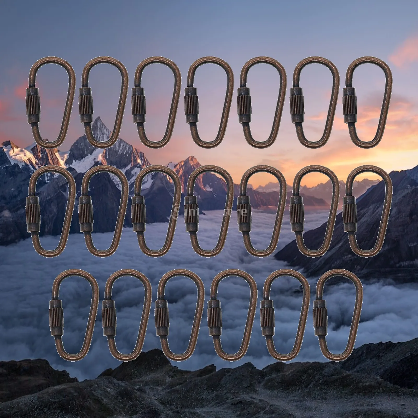 20Pcs Small Keychain Carabiner Clips Keychain Clips Durable Lightweight D Ring