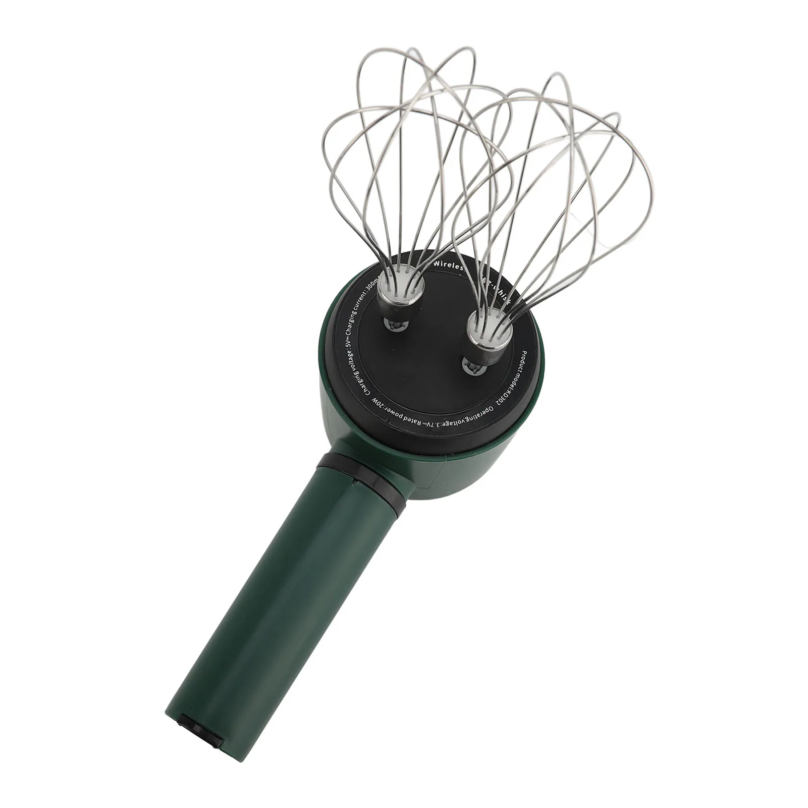 USB Handheld Egg Beater Easy To Clean Cordless Hand Mixer Plastic Stainless Steel Splashproof Powerful Lightweight for Kitchen