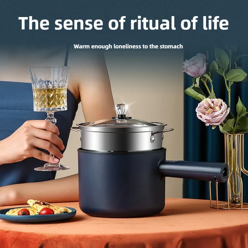 ماكينة طهي الطعام الكهربائية 220 فولت 1.8 لتر إناء/ قدر منزلي غير لاصق متعدد الطباخ مقلاة كهربائية منزلية