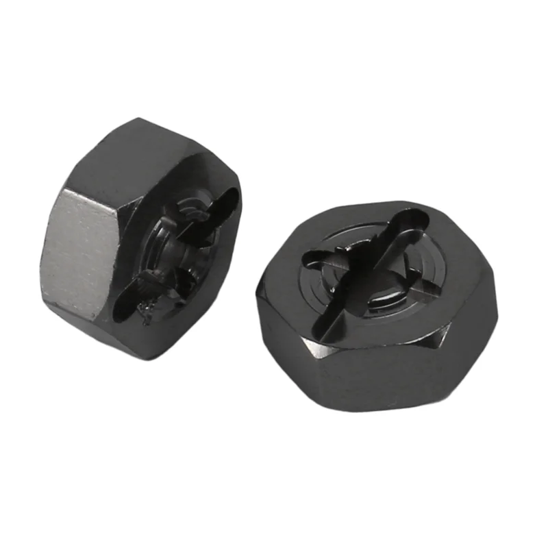 AS96-20X سبائك الألومنيوم 12 مم الموحد محور عجلات محول سداسي ترقيات ل Wltoys 144001 1/14 RC قطع غيار السيارات، رمادي