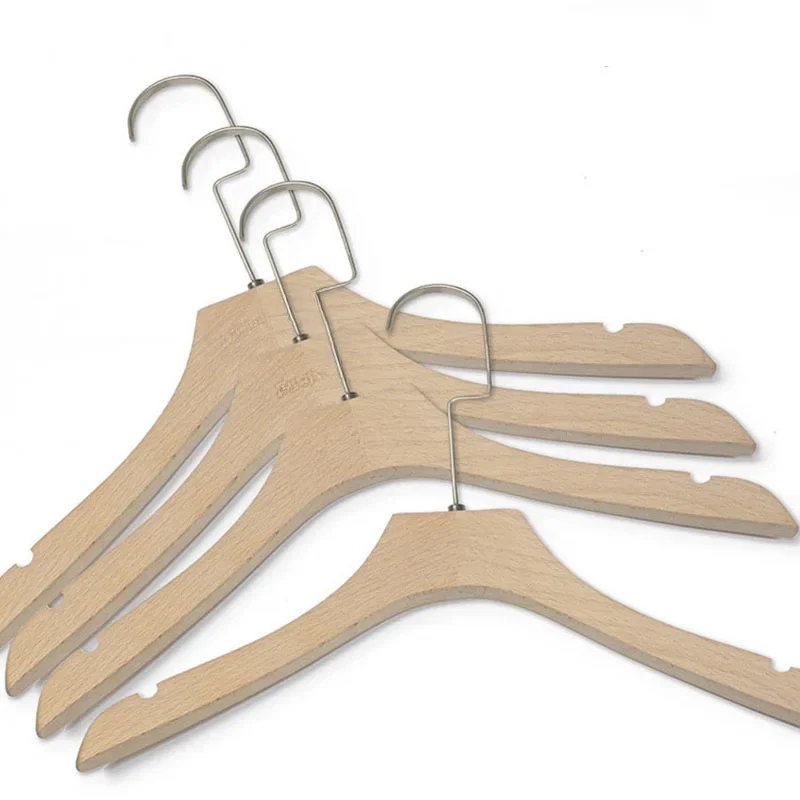 Garment Display Hanger Skirt Dress Clothing Storage Rack Wooden Hangers Wardrobe Home Drying Racks Bar Metal Clips