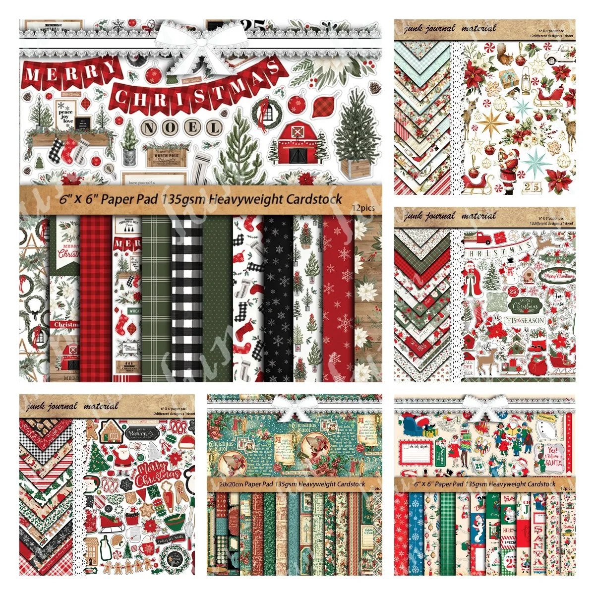 

Christmas Series Gingerbread House Handbook Papers Scrapbooking Decorative Junk Journal Combination Scrapbooks DIY Paper Tools