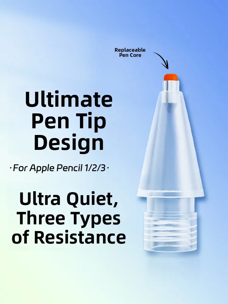 CowraArtizan Premium  Pencil Tip Replacement Silent Noise Reduction Damping for iPad Generation 2 Needle Tube Replacement