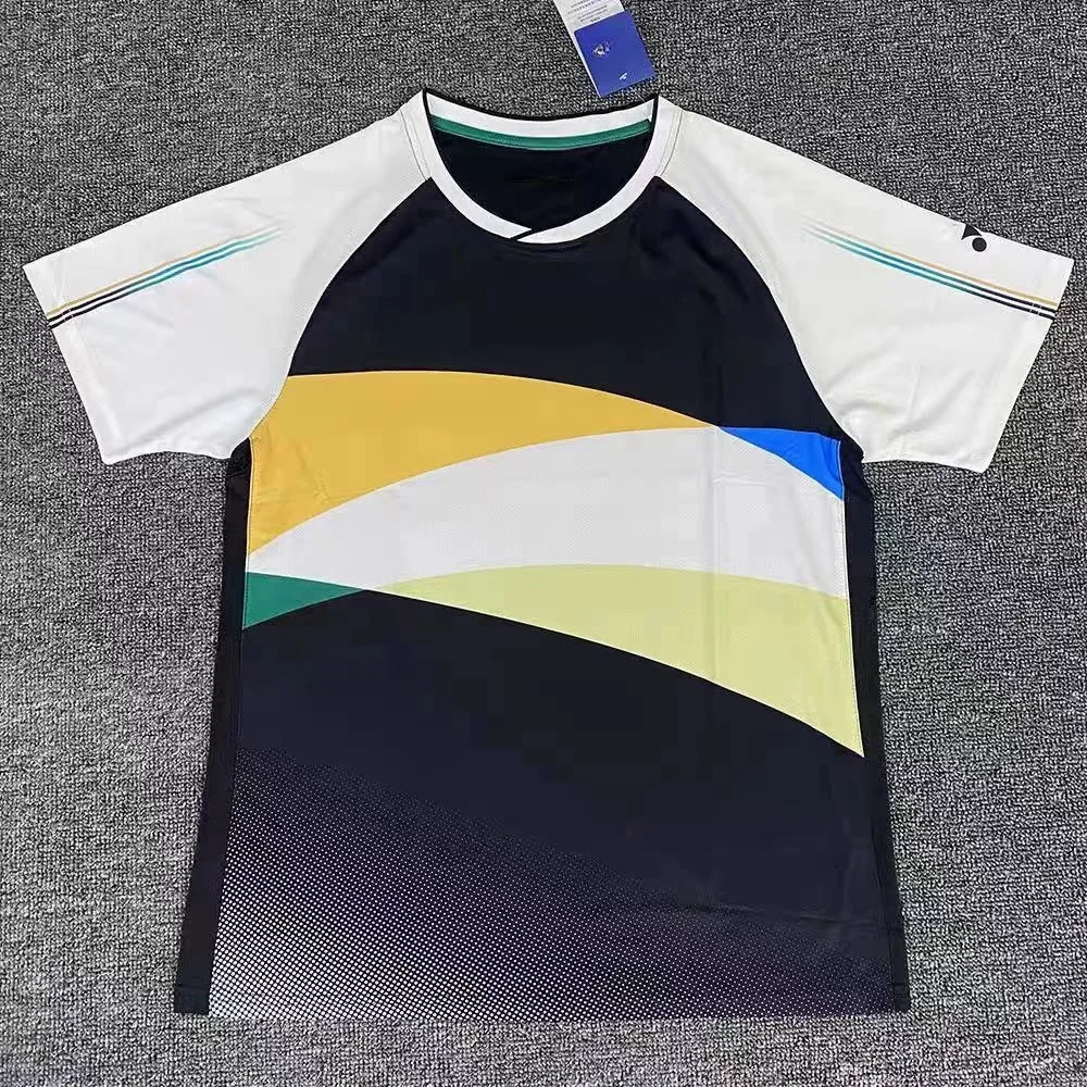 Custom YY men's and women's badminton tennis T-shirt Quick drying material breathable sweat absorption can print numbers and nam