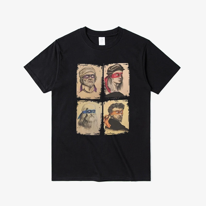 

Science Turtles T-Shirt Men Mutant Ninja Short Sleeve Humor Tee Shirt O-Neck Cotton Funny Tops Printed Graphic T Shirt