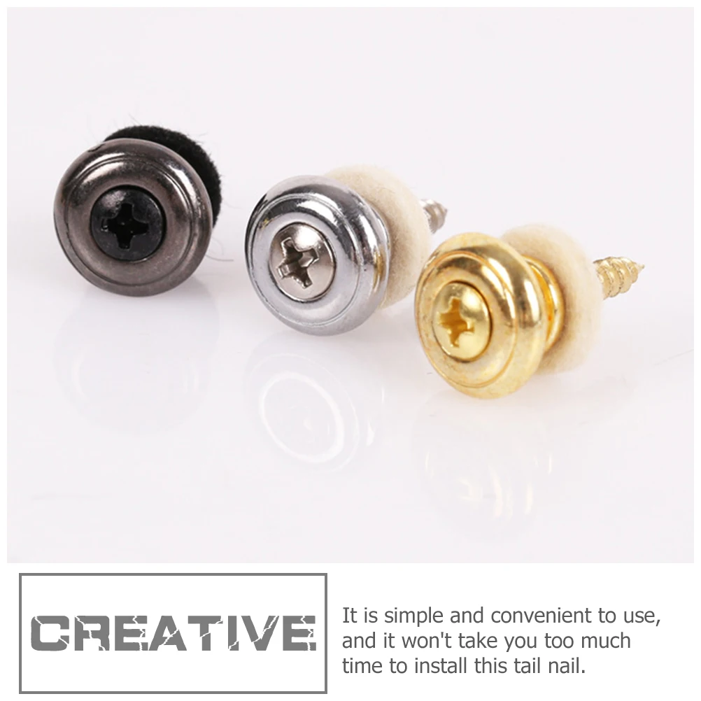 

6pcs Strap Locks Metal Buckle Electric Guitar Anti Falling Buttons Golden Durable Easy Install Guitar Strap Locks Gifts