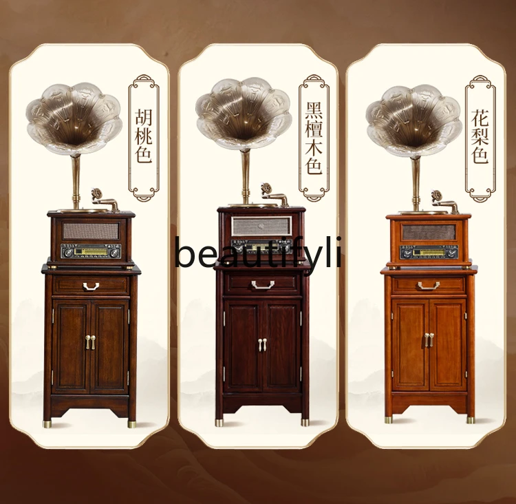 Retro phonograph new Chinese vinyl record player living room home big speaker record player audio ornament