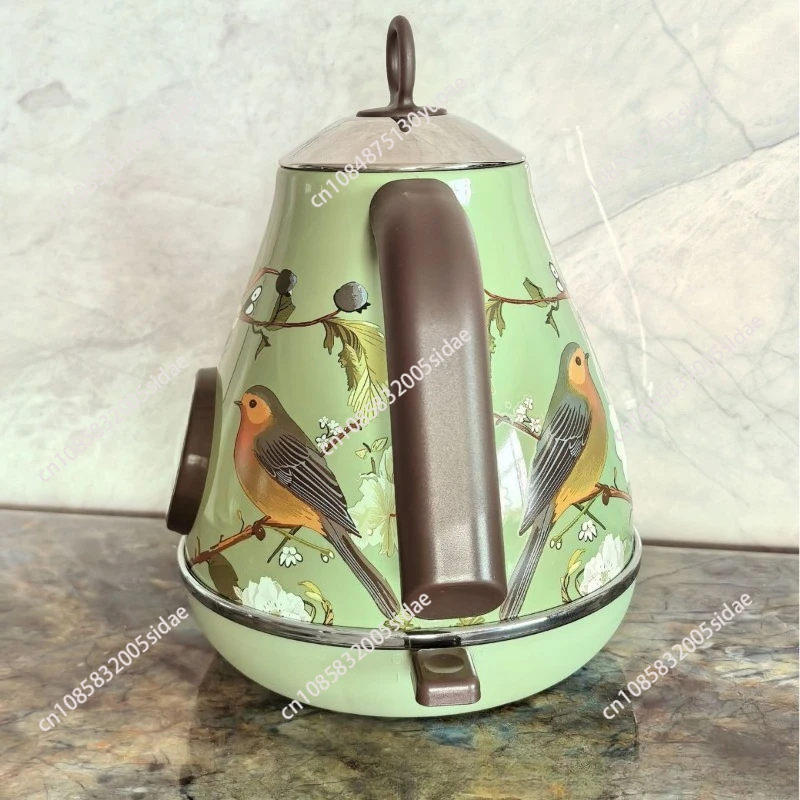 ملصق ريترو لايت فاخر مضاد للجفاف غلاية كهربائية 2L 304 غلاية منزلية من الفولاذ المقاوم للصدأ قابس الاتحاد الأوروبي مع عرض درجة الحرارة