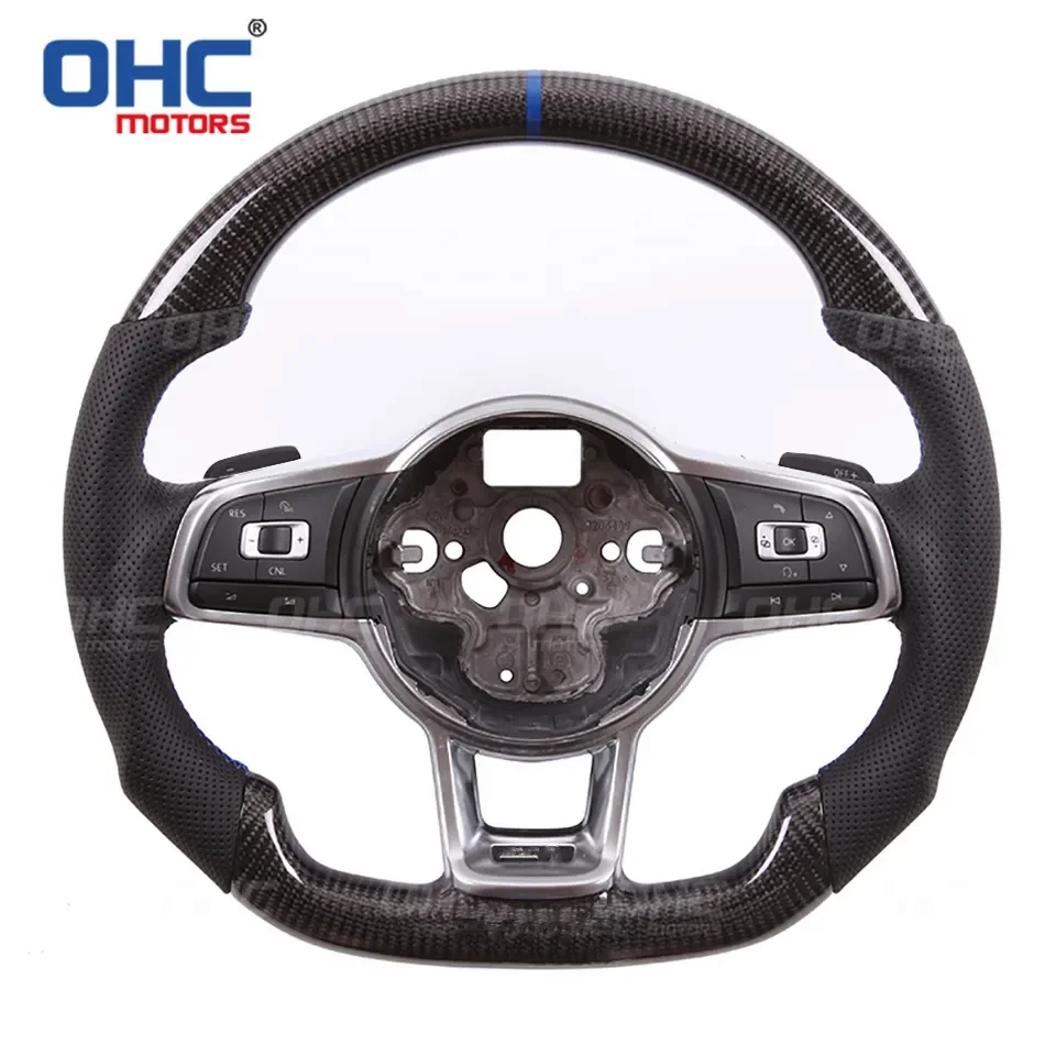 Upgrade Mk7 for vw Scirocco Steering Wheel Carbon Fiber passat Golf 6 Polo Steering Wheel