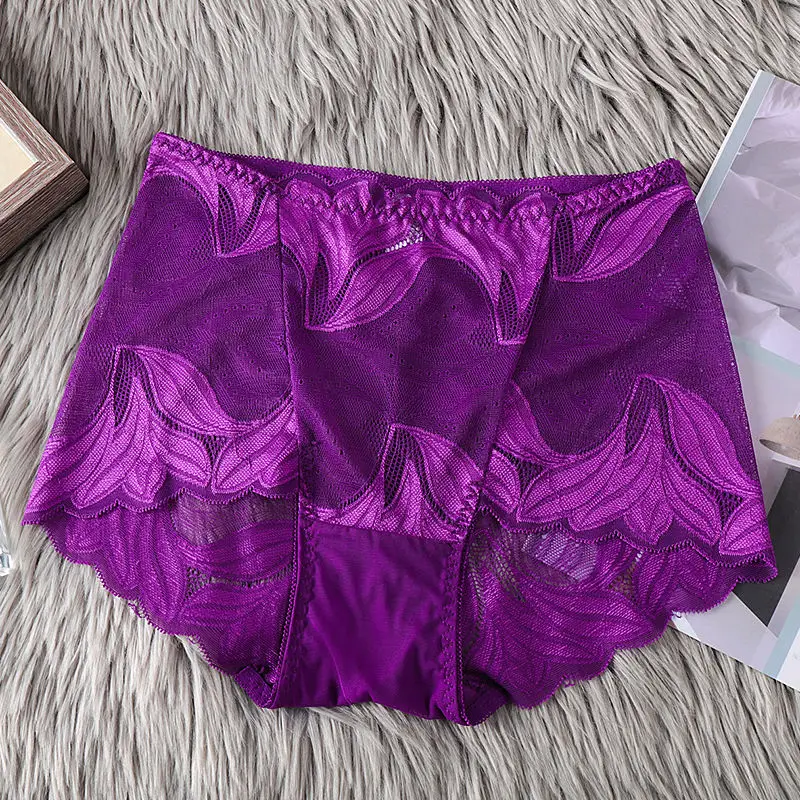مثير الدانتيل منتصف الخصر سراويل المرأة شبكة سلس تنفس شفافة جوفاء إغراء التجفيف السريع سراويل نسائية فاخرة