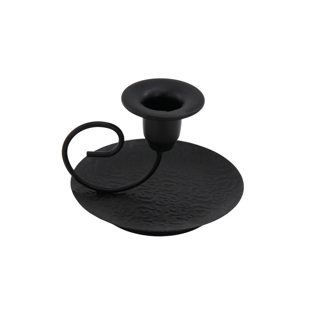 Vintage Rustproof Metal Candlestick with Handle Detachable Taper Candle Holder Size 10.5x7cm for Home Decor and Events