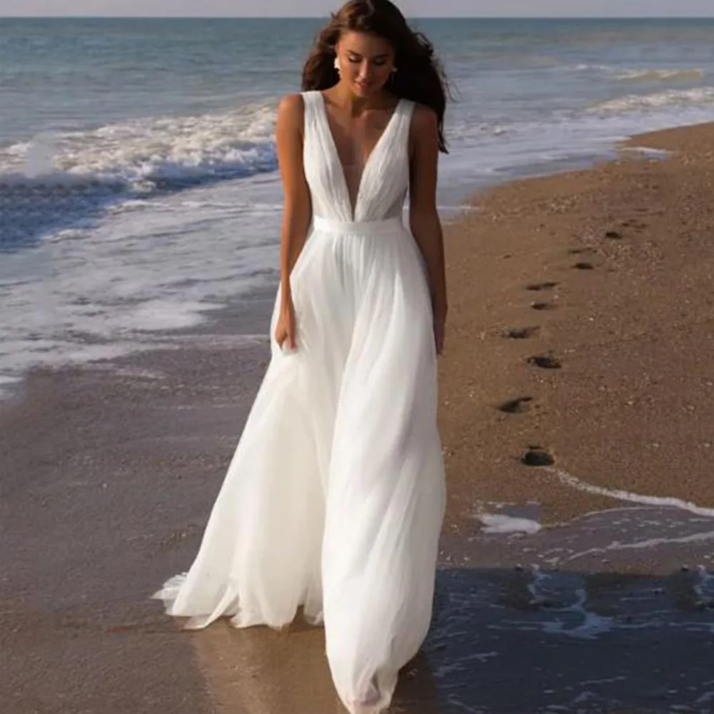 

Beach Dress Brides Dresses for WomenWeddingEveningRobeBride 2023 Suitable Request Wedding Women's Womens Elegant PromCL-427