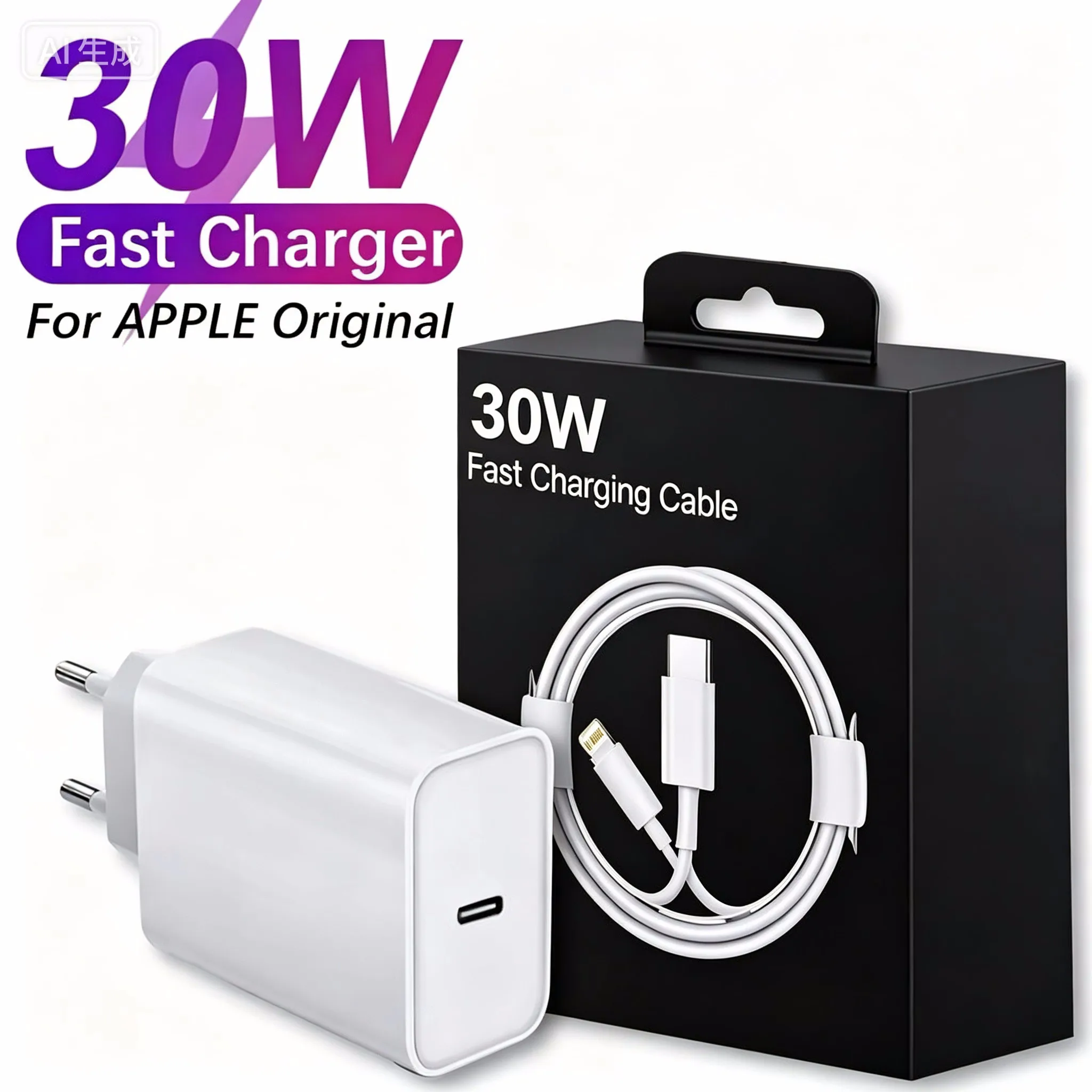 30W PD3.0 Quick Charger For iPhone 11 13 12 14 Pro Max XR XS SE 8 Plus Fast Charging USB C Cable Phone Chargers Accessories