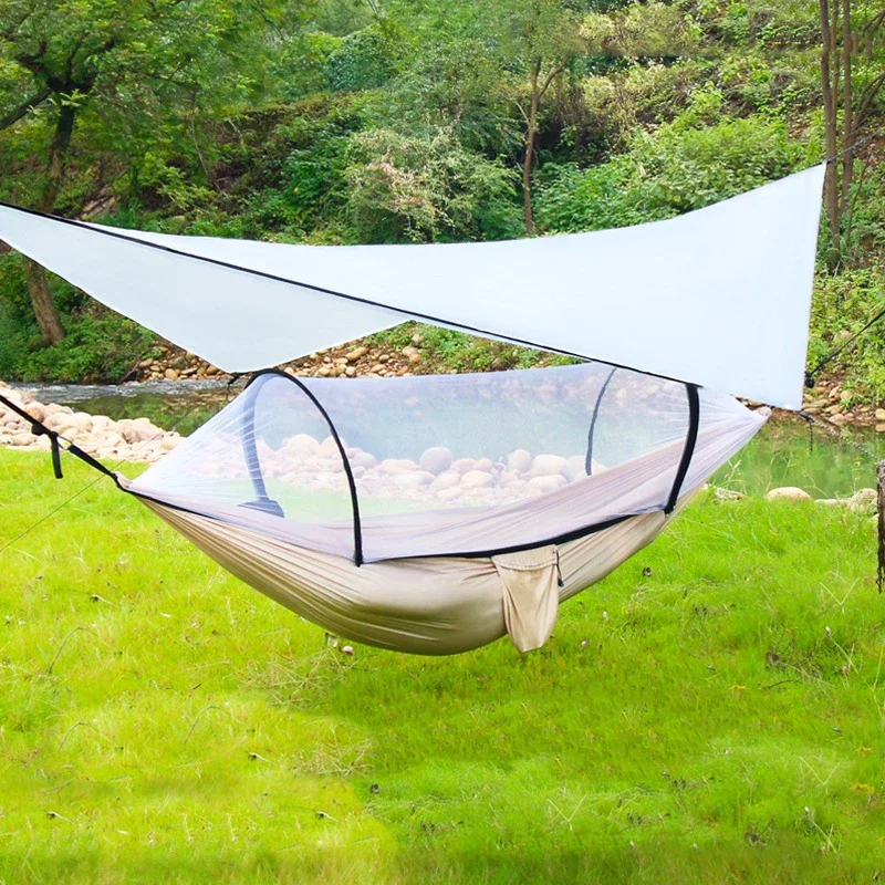 2026 Camping Hammock with Mosquito Net Hanging Hammocks Swing Hammock Bed for Outdoor Adult Durable 3 in 1