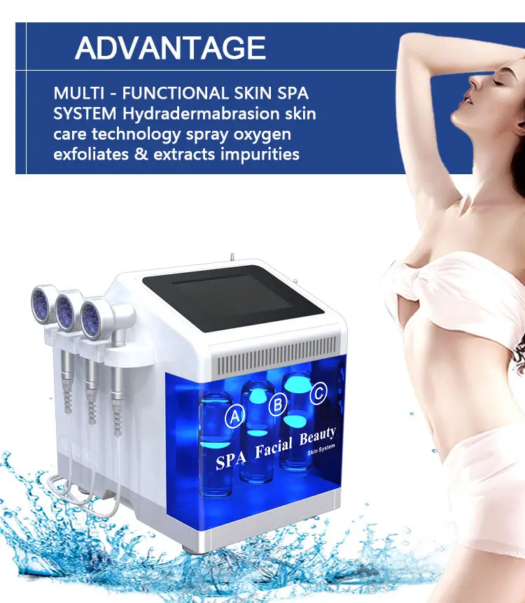 2024 Portable 7 in 1 Hydro Facial Dermabrasion Machine Water Peeling Skin Rejuvenation Facial Cleanning Beauty Health Device CE