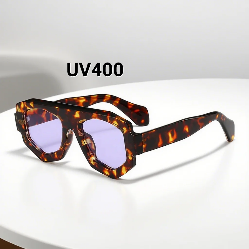 

New Fashionable Irregular Women's Sunglasses Outdoor Trendy Personality Large Frame Travel Street UV400 Protective Glasses