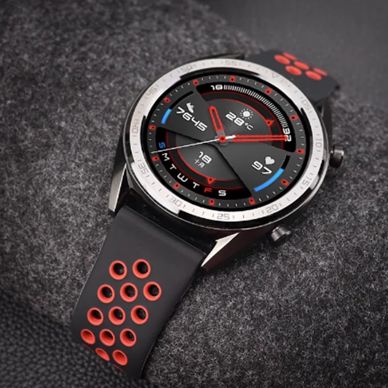 شريط سيليكون لساعة سامسونج جالاكسي ، حزام كلاسيكي ، Gear S3 ، سوار Correa ، 4 ، 5 ، 6 ، Active 2 ، 40 مللي متر ، 44 مللي متر ، 46 مللي متر ، 42 مللي متر ، 43 مللي متر ، 46 مللي متر