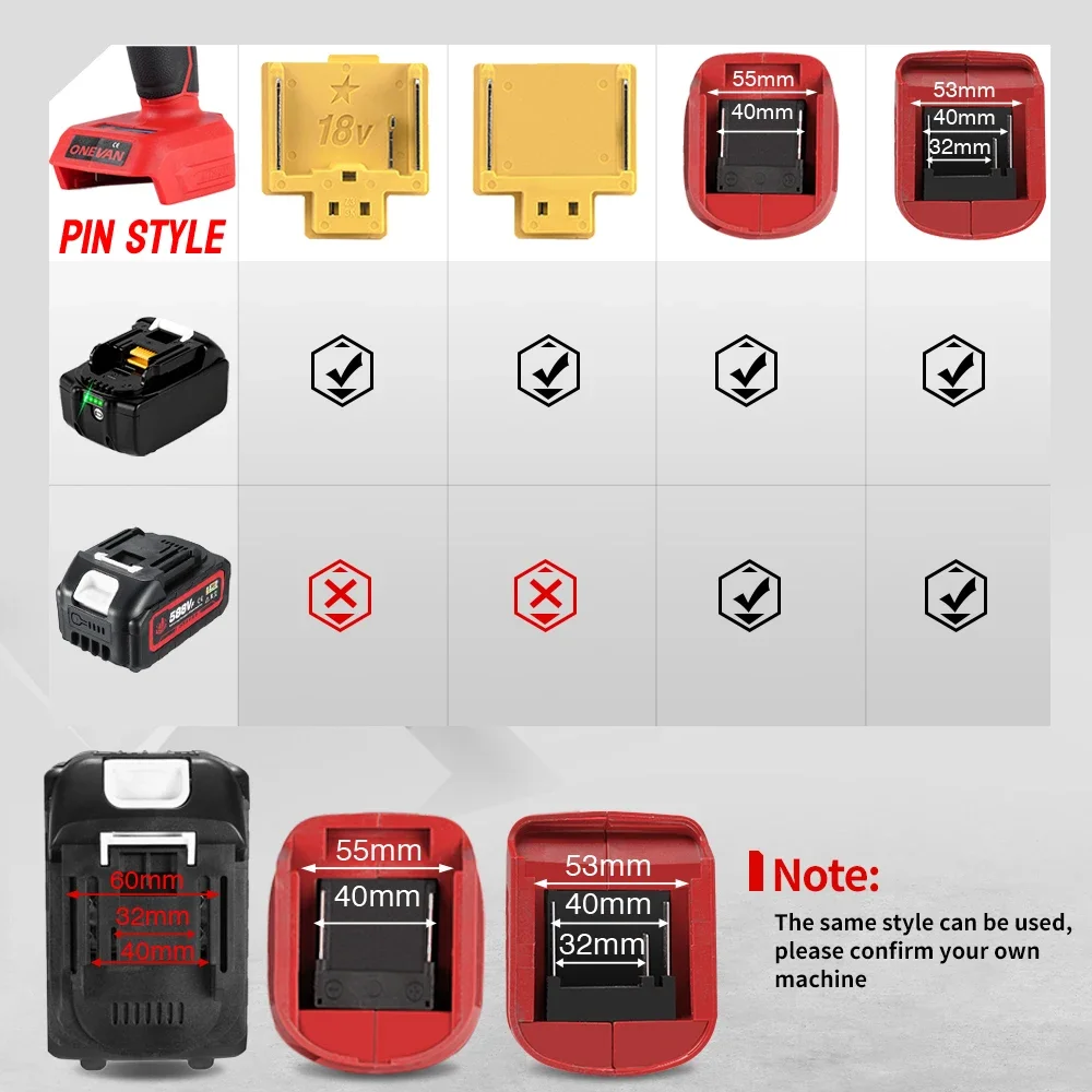 ONEVNA Rechargeable 588VF Lithium Ion Battery 22900mah Li-lon Battery For Makita Electric Wrench Power Tools 18V Battery