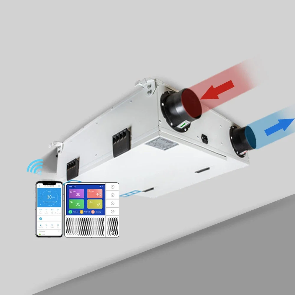 control fresh air energy heat recovery of central ventilation system 150CBM