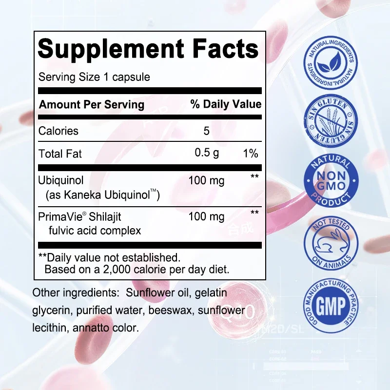 كبسولات الإنزيم المساعد Q-10 - مضادات الأكسدة الطبيعية تعزز الصحة الشاملة والطاقة الخلوية والامتصاص المفيد والجهاز المناعي