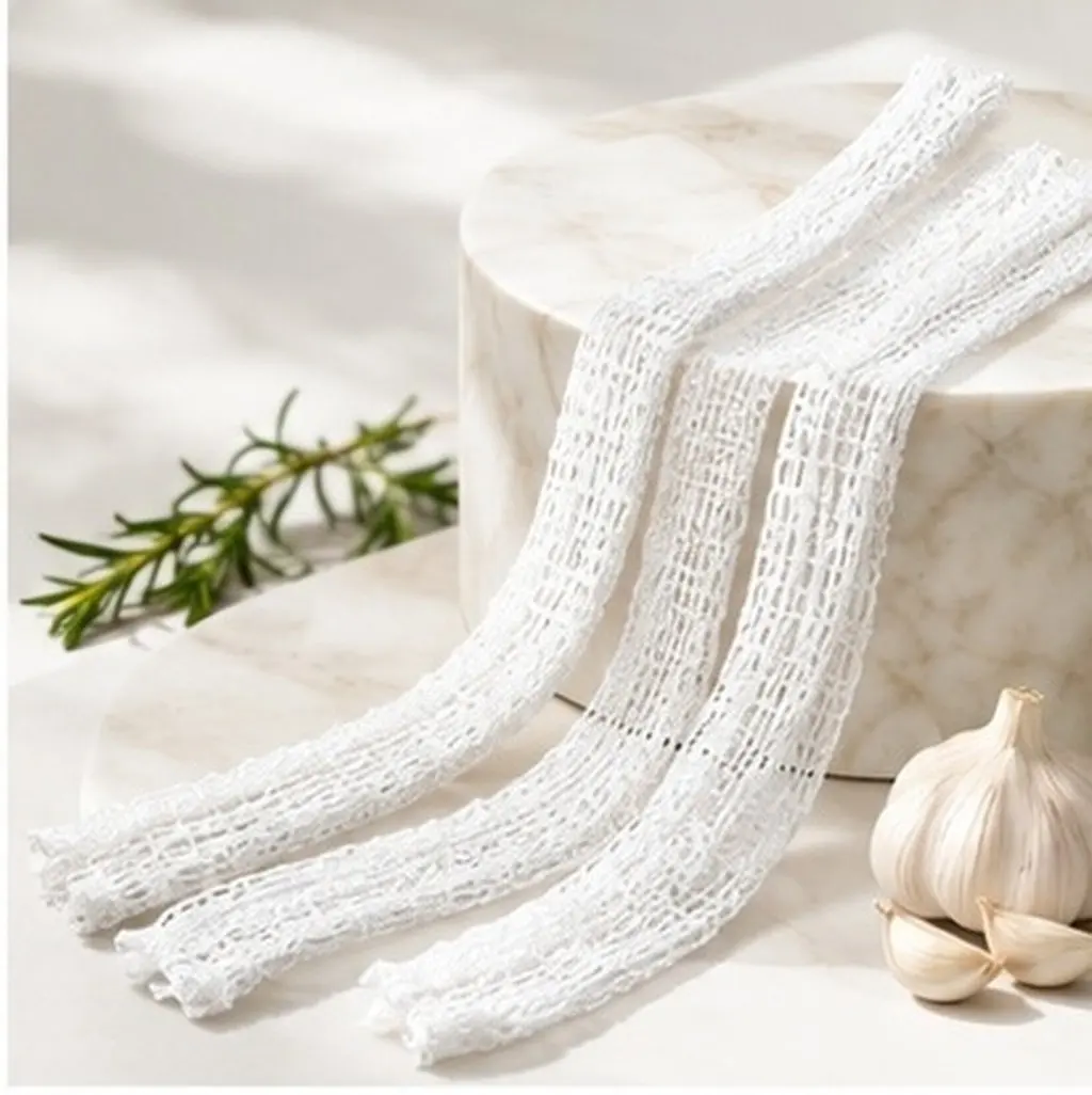 6 Rolls Food-Safe Cotton Meat Netting for Ham, Sausage, Roasting, Drying & Tying – Butcher Kitchen Twine