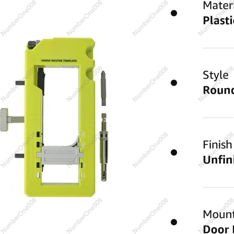 Hinged Door Lock Hole Locator, Door Hinge Mounting Kit/Mortiser Template