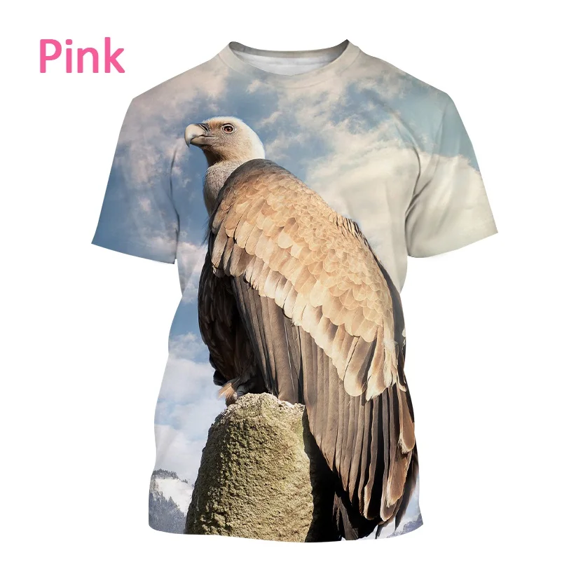 2022 Men's Vulture Bird Short-sleeved T Shirt New Casual Fashion Scavenger T Shirt Natural Cleaner Animal Print Streetwear Top