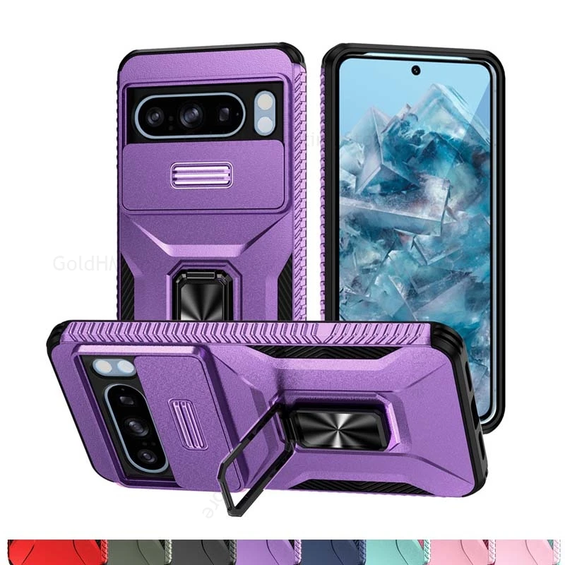 

Magnetic Ring Kickstand Armor Rugged Case For Google Pixel 10 9 Pro XL 9A 8A 7a 9 8 7 10 Pro Hybrid Heavy Duty Protection Cover