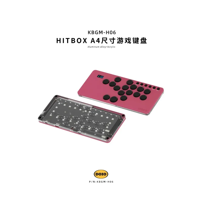 DOIO KBGM-H06 PRO HITBOX Mechanical Keyboard Aluminum Alloy Acrylic Hand Rest A4 Gaming Keyboard PS4 PS5 Switch PC Steam PC Gift
