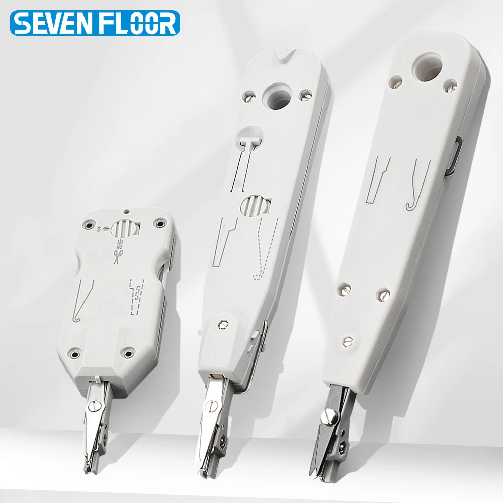 Multi-Functional Krone 110 Punch Down Tool with Wire Cutter Puller Hook for Network Telephone IDC Module