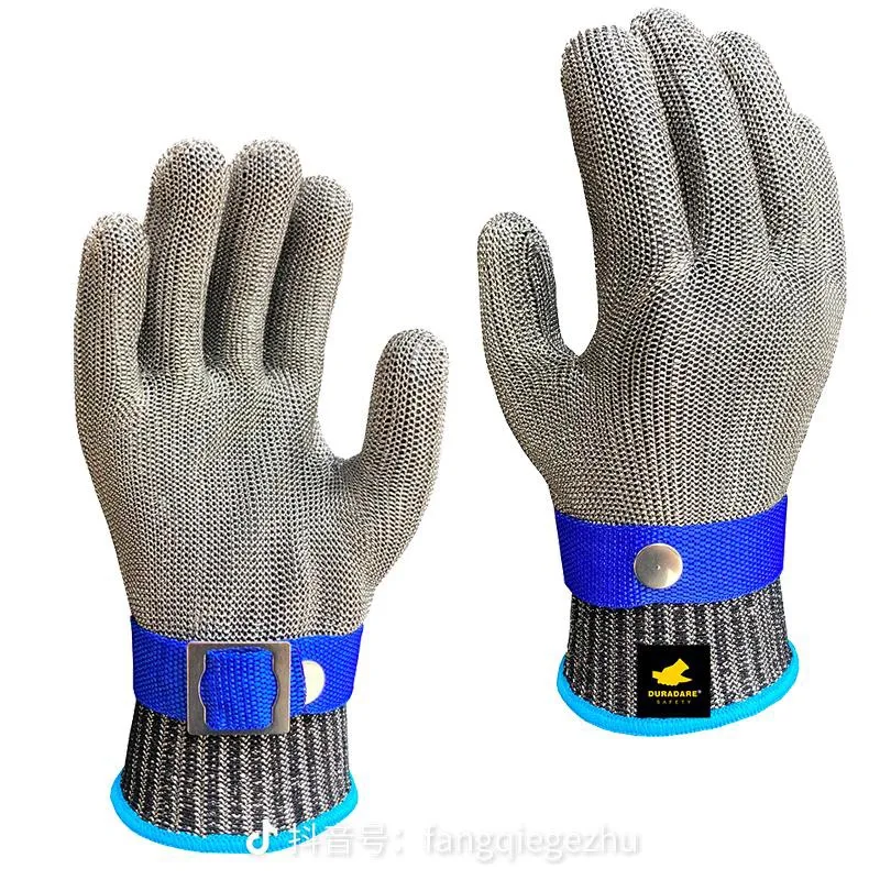 

ANSI Cut 5 Safety Cut Proof Protect Work Glove 100% Stainless Steel Metal Mesh Butcher Gloves