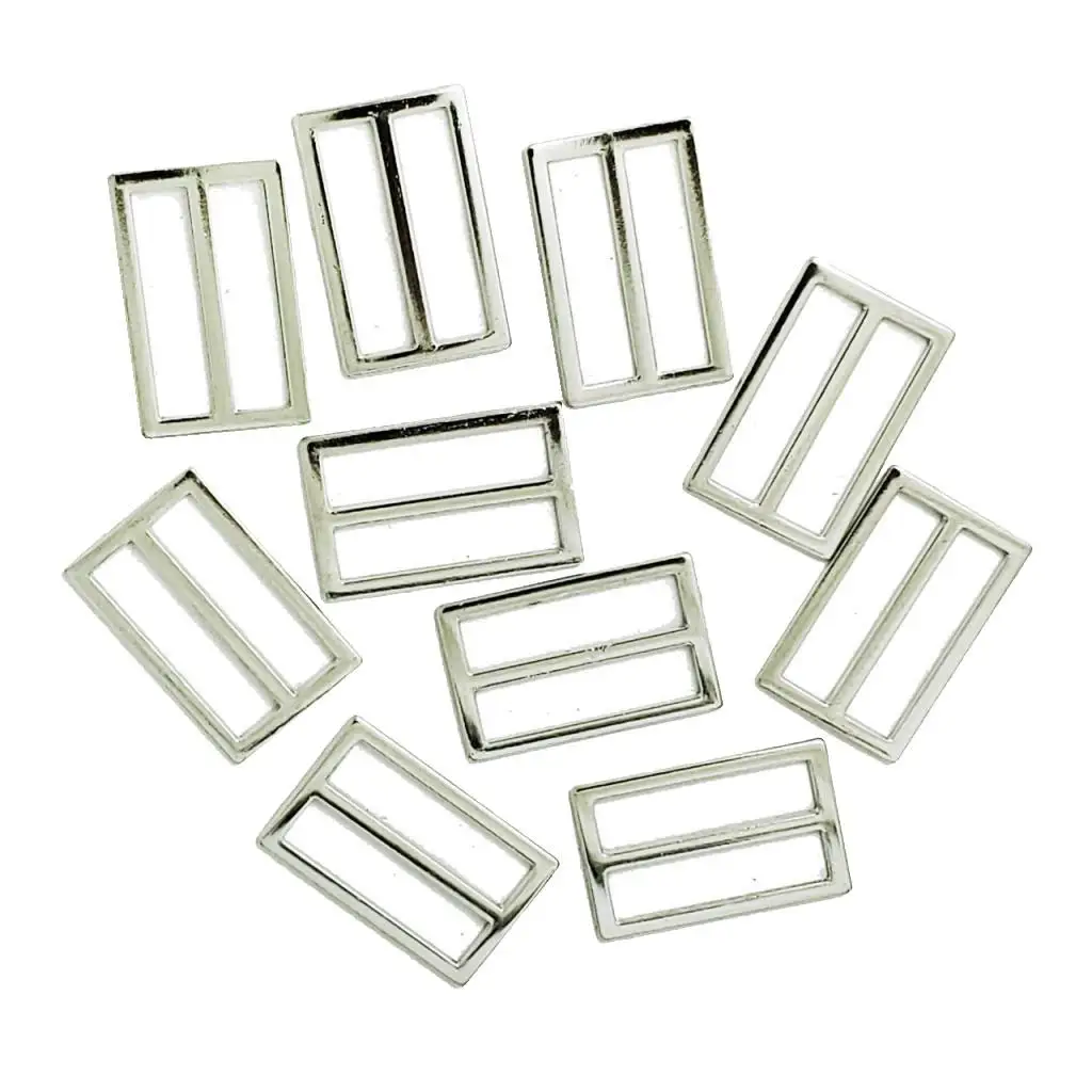 2-6pack 10 Pieces Silver Alloy Square Buckle Connector for DIY Purse Bag