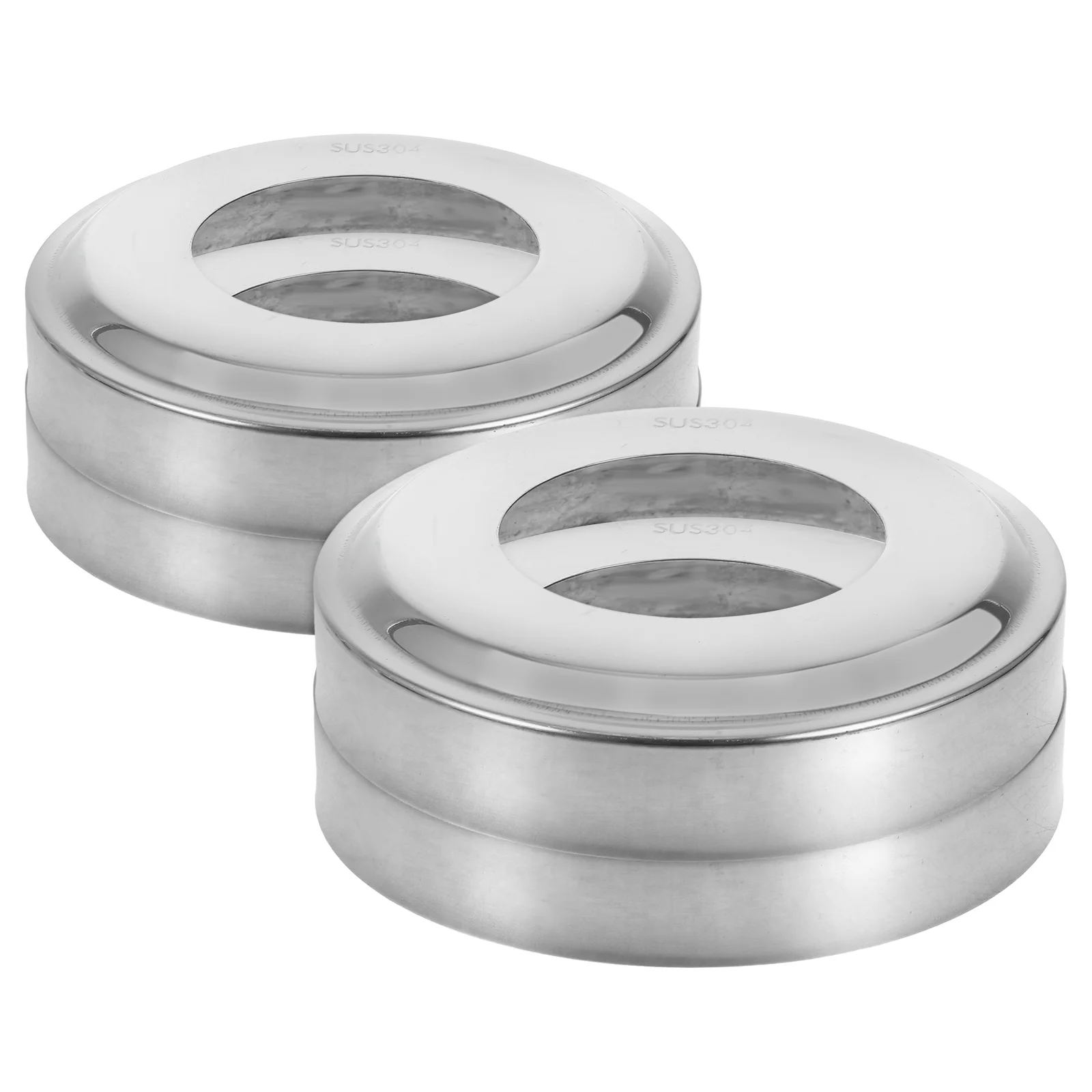 

4Pcs StainlessSteel Decorative Covers 1 9Inch Thick PoolLadder WeightsPlate IngroundHandrail StairRailings