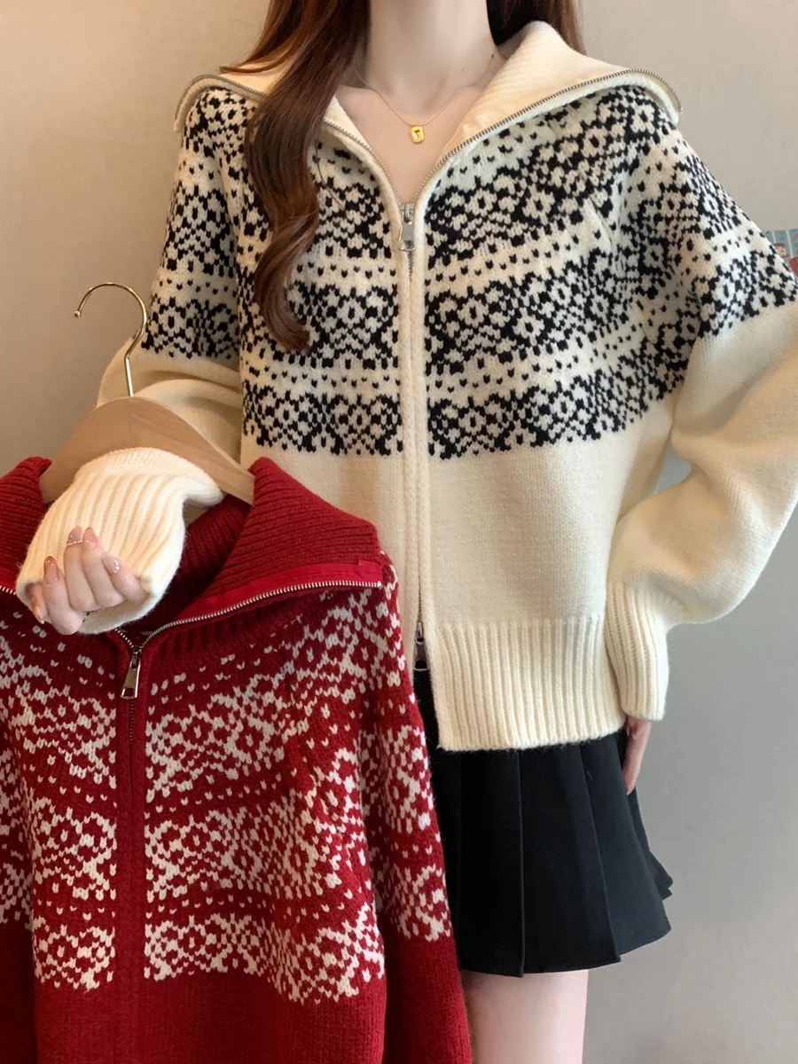 

Женский мягкий свободный кардиган больших размеров в корейском стиле, зимний, с высокой талией, длинными рукавами, универсальный, модный