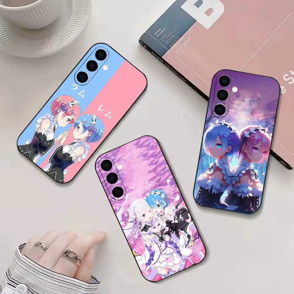 Re ZERO Starting Life in Another World Phone Case For Samsung GalaxyA13,21s,22,31,32,52,53,71,72,73,Soft Black Cover